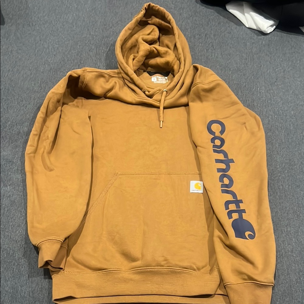 Carhartt Brown Hoodie Sweatshirt with Relaxed Fit